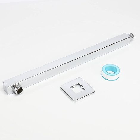 Bras de douche de 16 pouces, rallonge de pommeau de douche à effet pluie, en acier inoxydable épais pour pommeau de douche à effet pluie de salle de bain (1/5)