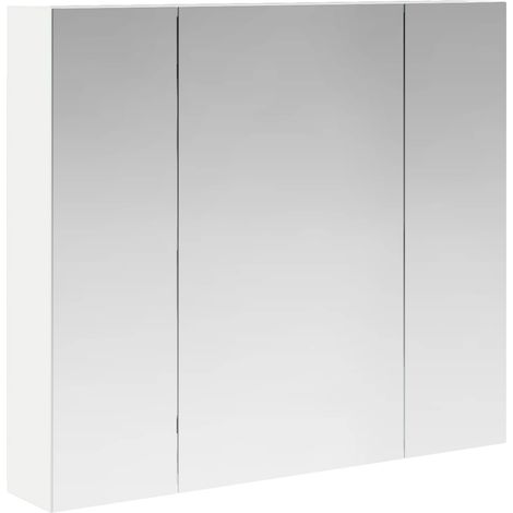Armario con espejo de baño con estante 80 x 14.5 x 70 cm vidaXL