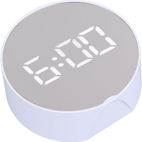 Digitaler Spiegelwecker mit großem, rundem, gut lesbarem LED-Display – ideal für Büro, Schlafzimmer und Reisen. (1/5)