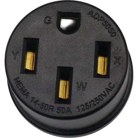 Lot de 5 adaptateurs électriques 50A NEMA 14‑50R – Prise à 4 broches – Conversion pour alimentation extérieure haute puissance de camping‑car (1/5)