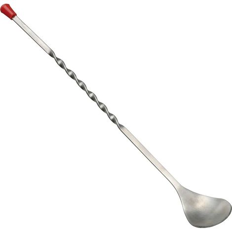 Cuillère à Bar Longue en Acier Inoxydable 18/10 de 33,5 cm - Idéale pour Mélanger Cocktails Professionnels, Durable, Antirouille et Facile à Nettoyer