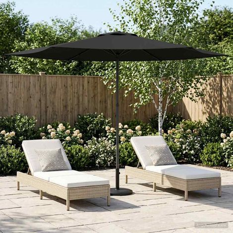 Paraguas de Jardín con Base 300 x 300 cm Poliéster Rectangular