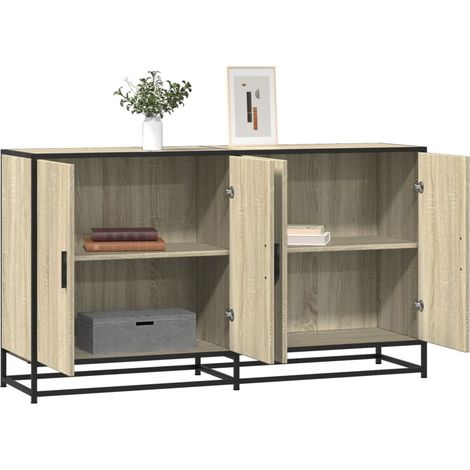 Sideboard Sonoma-Eiche 134x35x76 cm Holzwerkstoff
