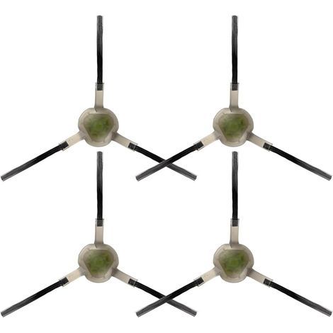 (4 Pièces) M3, M330 Pro, M2 Pro, M210 Brosses Latérales de Remplacement Pour Lefant M210B, M213S, M210S, M210, M213, M210 Pro, M210P, M1, M310, M320, OKP Life K2, K3, K3A, K4, K5, Aspirateur Robot (1/5)