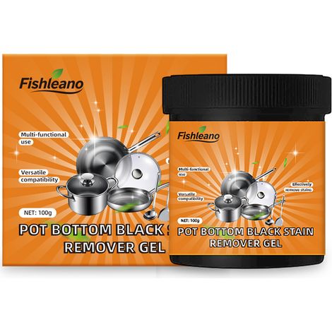 The FISHLEANO pot bottom cleaning gel effortlessly removes black stains from the bottom of the pot without damaging the cookware, leaving it sparkling clean. (1/5)