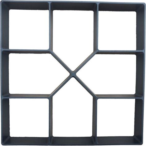 Moule à Pavage Plastique 40 x 40 cm pour Garden Terrasse Allée Patio Jardin Trottoirs Chemin de Pavage en Ciment Béton Moule à Pavé Réutilisable Moule de Coffrage Bricolage (1/4)