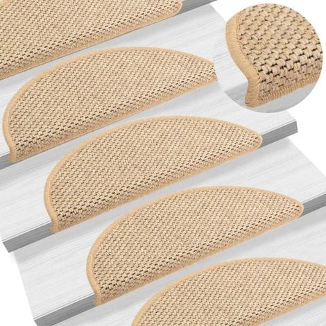 Self-Adhesive Stair Treads 15 pcs 56x17x3 cm Light Beige vidaXL, éclairage doux et agréable, économie d'énergie (1/4)