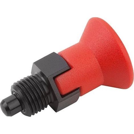 KIPP Arretierbolzen GR.0 D1=M08X1 D=4 Form C mit Rastnut kurz (1/3)