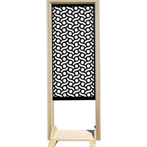 BODIES - Separè - Paravento modulabile - 70x190cm - in Legno e PVC Nero (1/3)