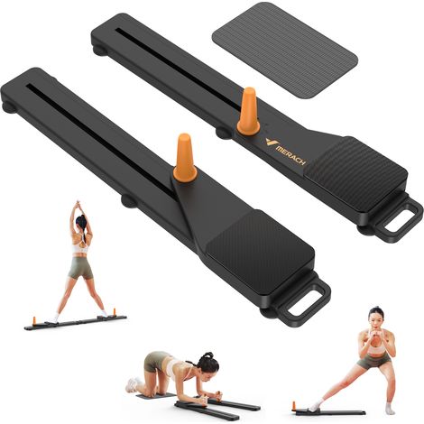 MERACH Pilates & Core Workout Board, Portable Ab Exercise Bench, Multifunctional Fitness Board for Pilates, Sit-Ups and Balance Training, 150 KG Weight Capacity
