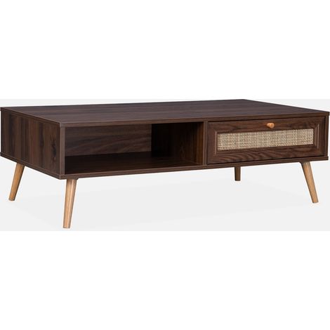 Mesa de centro estilo escandinavo de caña