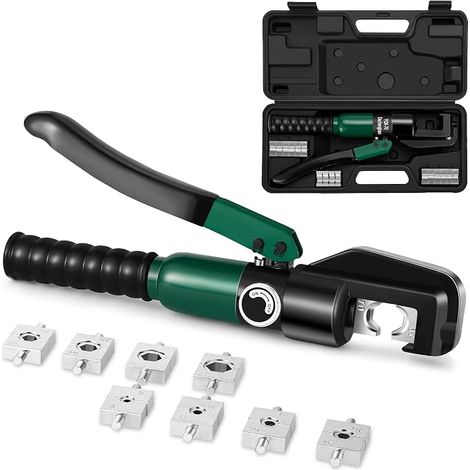 Pince à sertir hydraulique pour cosses de câble 6-70 mm², kit d'outils pour câbles de borne électrique avec 8 matrices (outil de sertissage 4-70 mm²) (YQK70(4-70mm² Crimping Tool)) (1/5)
