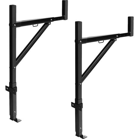 Support de Échelle pour Camion Pickup, Construction en Acier, Largeur Réglable 19" - 34", Capacité de Charge 500 lbs, Montage par Perçage, Polyvalent pour Équipement Extérieur (1/5)
