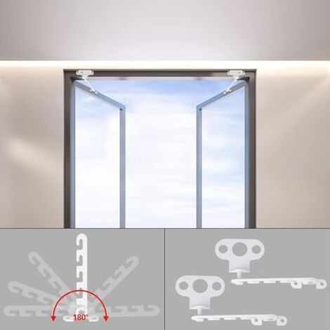 Verrou de fenêtre à battant 2 PCS – Acier inoxydable blanc – Installation facile avec vis – Sécurise l'ouverture à 4 angles (1/4)