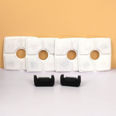 Lot de 8 filtres de Rechange pour Fontaine à Eau Filtre avec résine activée au Carbone Trois Couches système de Filtration pour Fontaine à Eau et Chat (1/3)