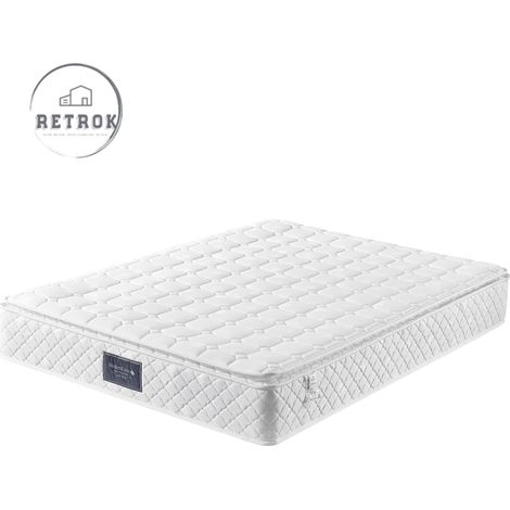 Matelas à ressorts - Matelas mousse froide 7 zones, âme ensachés, dessus matelassé microfibre, dureté H3, hauteur 25cm 160x200cm