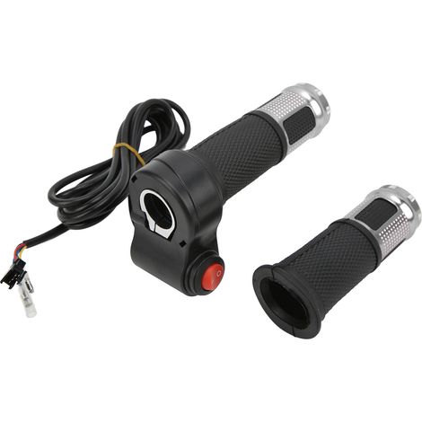Drehverriegelbare Gasgriffe für Fahrräder, Roller und Elektrofahrzeuge (1 Paar), silber (1/5)