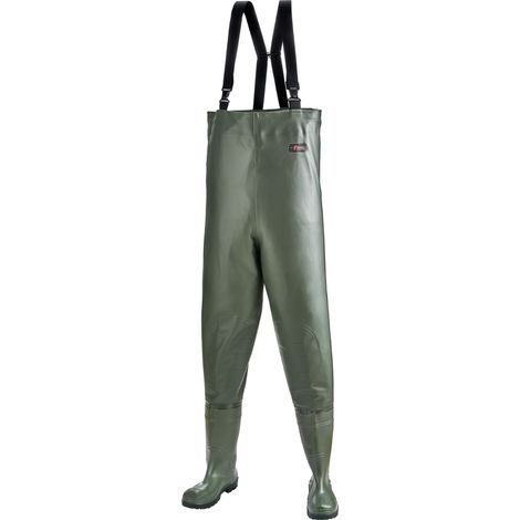 Gr .44 NORWAY - WATHOSE PREMIUM OLIVGRÜN grün CHEST-WADERS NORWAY (1/2)