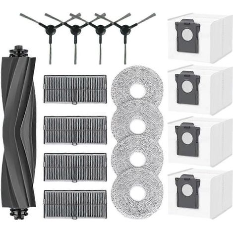17 accessoires pour aspirateur Dreame L40 Ultra AE/D20 Ultra / RLD31SE/ MOVA E40 Ultra : brosse principale, filtre, serpillière et sac à poussière. (1/5)