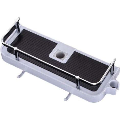 BUNTHAUS PA Étagère Murale Réglable Douche Support Rangement Salle de Bain Cuisine Fixation Tuyau Métal Anti-Rouille 32x12x6 cm (1/4)