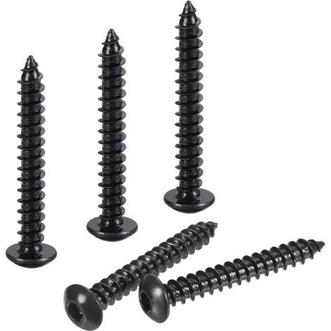 Vis autotaraudeuses à tête hexagonale en acier au carbone M4 x 30 mm, 50 pièces (1/4)