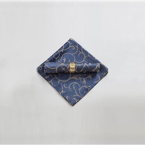 Serviette de Table - Type 8 - 10 pièces - 48x48 cm - Lavable - Bleu (1/4)