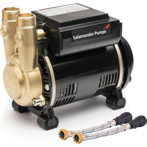 Salamander CTFORCE 20PS 2.0 Bar Brass Single Impeller Shower Pump + Hoses
