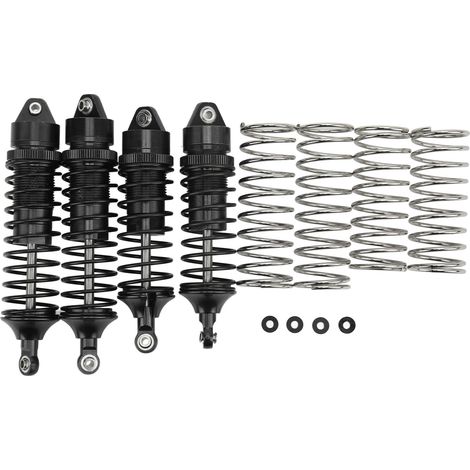4-teilige RC-Stoßdämpfer aus Aluminium für Vorder- und Hinterachse im Maßstab 1:10 für Offroad-Modelle LOSi Lasernut U4 Tenacity – Schwarz (1/5)