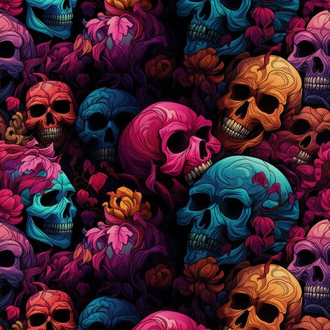 Tela Oxford decorativa para exteriores - Motivo de calavera I DX4109 (1/5)
