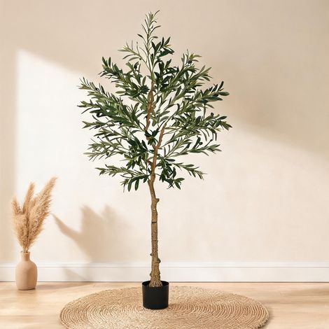Plante artificielle vert en soie 15 x 15 x 150 cm (1/5)