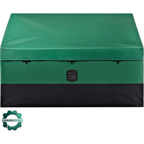 Manuzen - Coffre de rangement extérieur souple 380 L – toile PE et cadre galvanisé — 380 L (100 gal) (1/5)