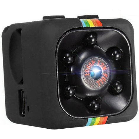 Mini caméra 1080p intelligente, enregistrement en boucle couleur haute définition, vision nocturne, caméra de sécurité domestique noire