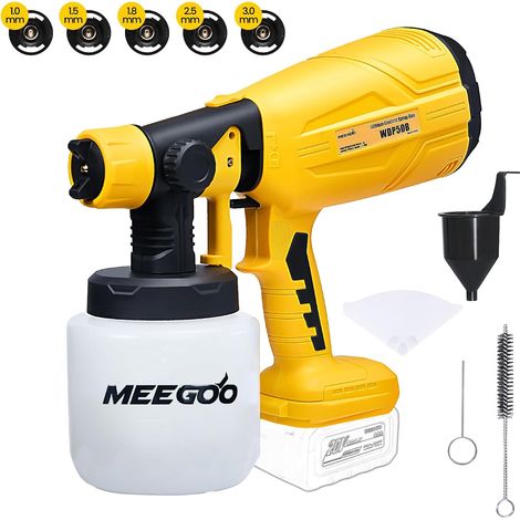 Pistola Verniciatura Spruzzo Senza Fili 500 ml Gialla (1/5)