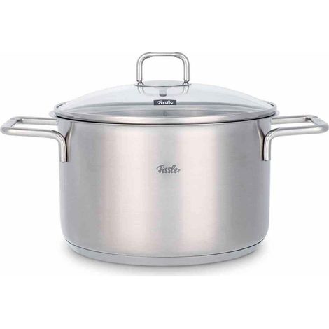 Fissler Hamburg® Kochtopf Induktion mit Glasdeckel Edelstahl 24 cm Ø 5,8 L"-"179362384