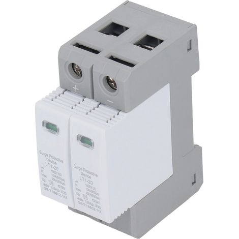 Parafoudre Photovoltaïque 10-20kA 2P 36mm Rail DIN Protection Surtension PV Paratonnerre 1000V (1/5)