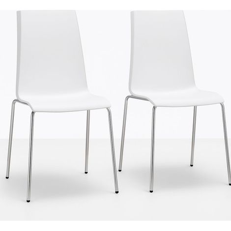 Lot de 2 chaises design en plastique et métal Mannequin (1/5)