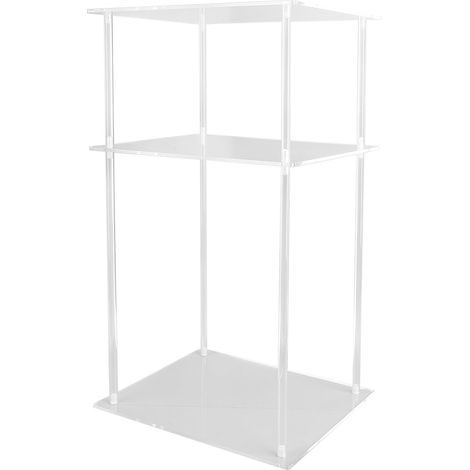 Petite Table D'appoint 3 Niveaux En Acrylique Transparent Table De Chevet Table De Nuit Carrée Pour Maison Salon Chambre (1/5)