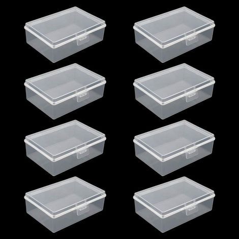 8 Pieces Small Plastic Storage Box with Lid 93 x x 32mm Mini Rectangular Transparent Storage Container for Storing Small Things such as Accessories or Snacks (1/5)