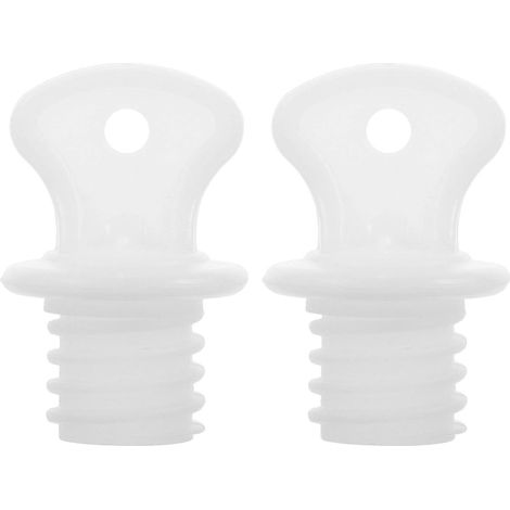 Lot de 2 bouchons pour bouillotte, bouchons de fermeture pour sachets d'eau chaude, bouchons en caoutchouc pour sachets d'eau chaude-3.80X2.00X2.00CM-White (1/4)