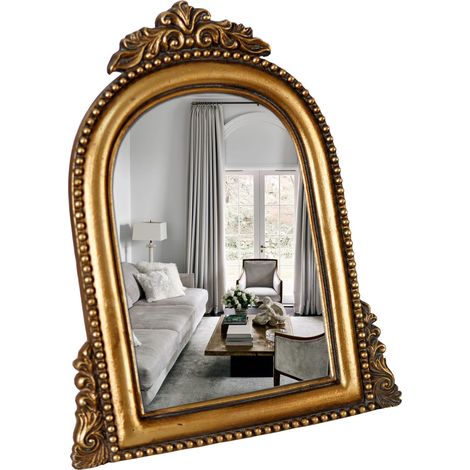 Miroir Baroque doré avec Cadre en résine 24.4 x 16.5 cm (1/5)