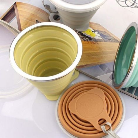 Mug à café Portable, Coupe de Voyage légère,Plus Grande capacité 270ML Tasse 4 Couleur-a,FDA et BPA s VERRE A EAU AVEC OU SANS PIED (1/5)