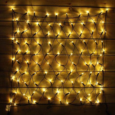 Filet lumineux LED blanc chaud connectable de 100 pouces