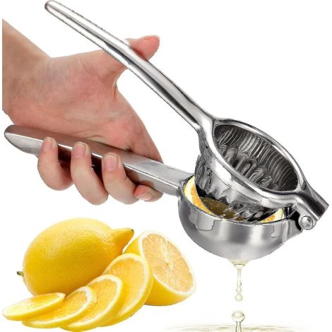 Presse-agrumes manuelle en acier inoxydable 304 avec pince à citrons (1/3)