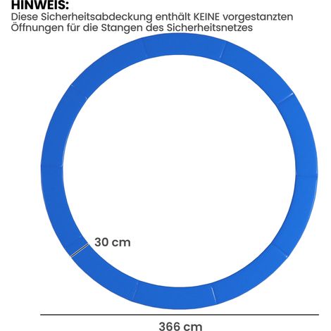 Ersatz-Randabdeckung für Trampoline, wasserfest, reißfest, Ø366 cm, Blau (1/5)