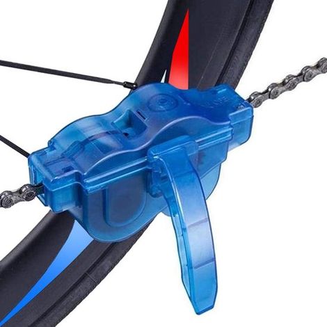 Kit de nettoyage pour chaîne de vélo - Nettoyeur de chaîne - Convient aux vélos et motos - Grande brosse pour un nettoyage en profondeur (1/5)