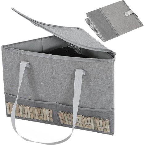 Organisateur de Cintres pour Vêtements Conteneur Triangulaire pour Vêtements - Bac Rigide Pliable Multi-Fonction pour Placard Salle de Bain Chambre à Coucher Voyage Maison Étudiant (1/5)