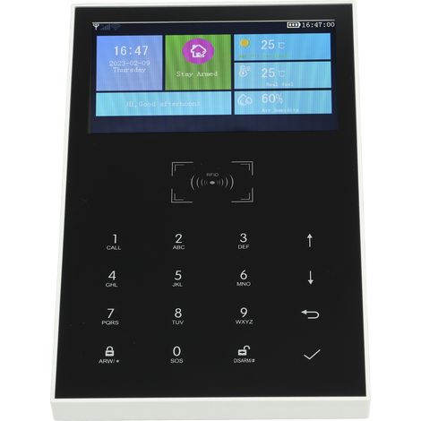 Système de sécurité domestique sans fil WiFi, alarme antivol à monter soi-même, écran tactile pour maison connectée (1/5)