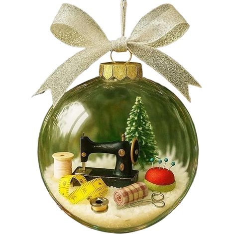 Globe À Neige Décoratif pour Sapin De Noël Sphère Souvenir Suspendue Ornement Transparent Boule À Neige Noël Pour maison bureau atelier ferme jardin (1/5)
