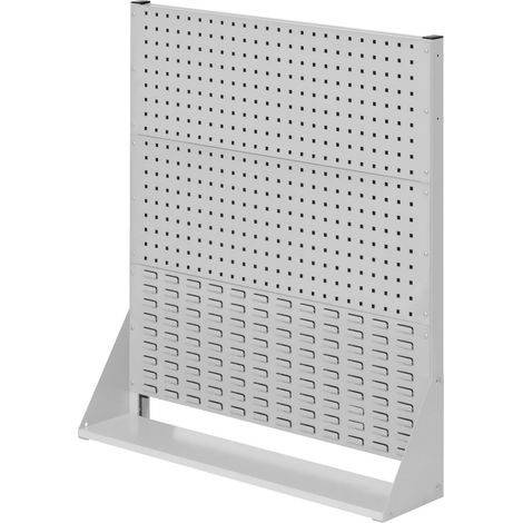 Kappes ®RasterPlan Stellwände einseitig Größe 3 - 2x Lochplatten 1x Schlitzplatte Lichtgrau RAL 7035