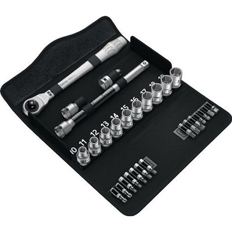 Set di chiavi a bussola Wera Zyklop Metal 28 pezzi 1/2" dimensioni 10-19 mm Numero di denti 72 esagono (1/10)